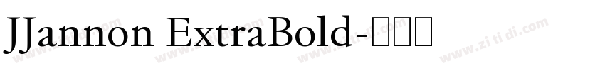 JJannon ExtraBold字体转换